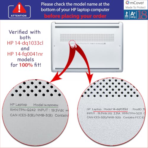 mCover Case Only Compatible for 2020~2022 14" HP 14-DQxxxx / 14-FQxxxx Series Windows PC (NOT Compatible with Any Other HP Models) - Clear - color: Clear