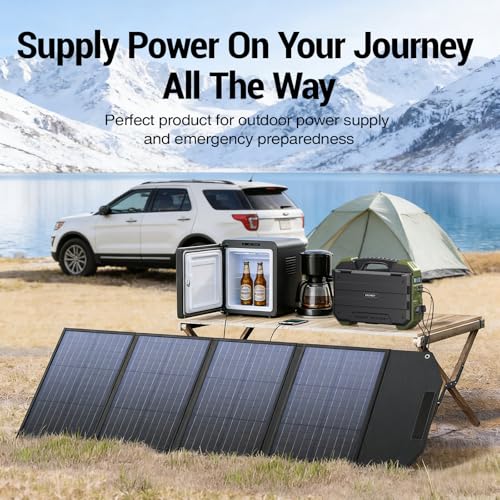 BROWEY 1600W (3200W Peak) Portable Power Station,1024Wh LiFePO4 Battery with Built-in Solar Panel,100W USB-C PD,Solar Generator for Camping, RV, Home Backup, Emergency (S1600 Green+120W) - style: S1600 Green+120W