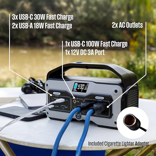 Westinghouse iGen400s 400 Watt, 183Wh Portable Power Station and Solar Generator with LED Display and DC Outlet for Camping, Home, Travel, Indoor/Outdoor Use (Solar Panel Not Included)