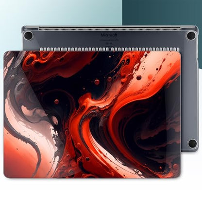 Batianda Case for 15 inch Microsoft Surface Laptop 8 2026 for Business & Surface Laptop 7th Edition 2024, Creative Pattern Durable Scratch-Resistant Hardshell 4-in-1 Accessories Bundle, Blazing - color: Blazing
