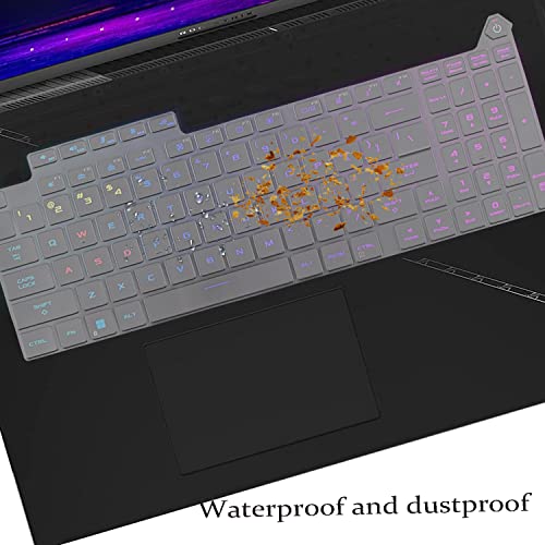 Keyboard Cover for 2025-2023 Asus ROG Strix Scar 18 G834 G834JY G834JZR G835 G835LX G835LW, ROG Strix G18 G814 G814JI G814JZ G814FP G815 G815LW G815LR G815LP, US Layout Ultra Thin TPU Keyboard Skin
