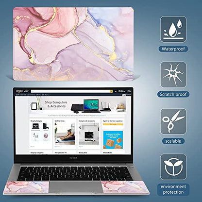 Laptop Skin Sticker Decal 15-15.6 Inches, Universal Reusable Vinyl Sticker for 12.1 13 13.3 14 15.4 Inches Netbook/Notebook PC, Waterproof & Scratch-Resistant (Colorful Marble) - color: Colorful Marble