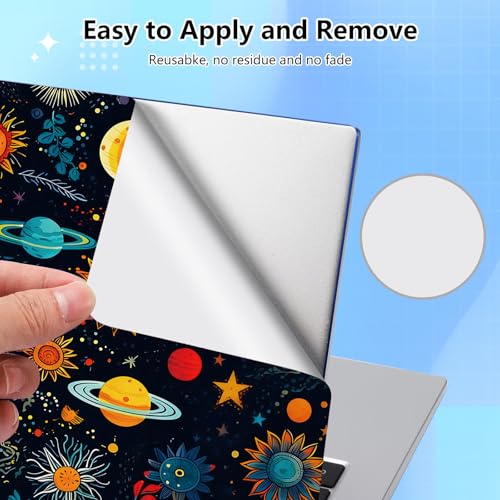 Universal Laptop Skin Sticker Decal for 11.6”12" 13" 13.3" 14" 15" 15.4" 15.6" Reusable Waterproof Scratch-Scratch Resistant Protective Vinyl Laptop Notebook Skin Stickers - Planet and Sunflower - color: Planet and Sunflower