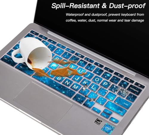 Keyboard Cover Skin for HP Chromebook 14 Laptop 14a-na 14a-ne 14a-ca 14a-na0226nr 14a-ne0013dx 14a-na0021nr 14a-na0031wm 14a-ca0030wm 14a-ca0023nr, HP Chromebook 14 Inch Keyboard Protector, Blue Star - color: Blue Star