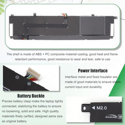 WK06XL Laptop Battery Replacement for HP Omen 16-b0xxx 16-b0000TX 16-B0047TX 16-C0xxx 16-C0167AX Omen 7 Plus 17-ck0xxx 17-CK0007NV 17T-CK100 Series M41640-AC1 M41640-CD1 M41711-005 11.58V 83Wh