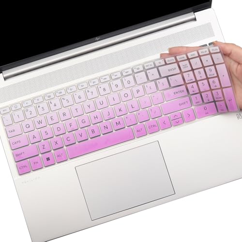 Keyboard Cover for New HP 15.6 Laptop 15-fc 15-fd Series 15z-fc000 15t-fd000/fd100 15-fd0023dx 15-fd0005dx 15-fd0883nr 15-fd0083wm 15-fd0127dx 15-fd0182wm 15-fd0123dx 15-fd1055cl 15-fd0081wm fd0099nr - color: OmbrePurple