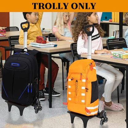 Backpack Trolley with Wheels, 6-Wheels Rolling Dolly Cart for Backpack | Travel Hand Truck for Luggage - size: 6 Wheels NO Edge