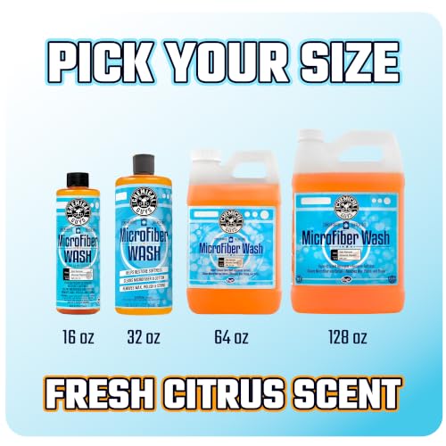 Chemical Guys, Microfiber Wash & Towel Detergent, Concentrated, 1 Gallon | Concentrated detergent deep-cleans microfiber towels, mitts and pads, lifting wax, grease and grime, orange scent - size: 128 Fl Oz (Pack of 1)