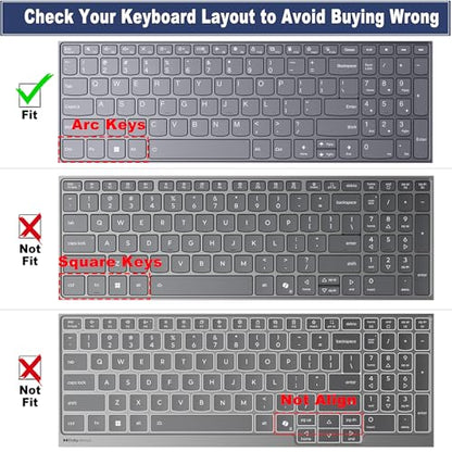Keyboard Cover for Lenovo Yoga 7i 15.6" 16", Ideapad 3/Idepad 3i/Ideapad 5/Ideapad 5 15.6 17.3, Lenovo Flex 5 15.6, Yoga Slim 7 15, ideaPad Slim 7 15.6, ThinkBook 15/15P G2 G3 G4 - color: Colors