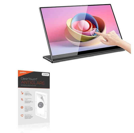 BoxWave Screen Protector Compatible with VisionOwl 156FHYS (15.6 in) - ClearTouch Anti-Glare (2-Pack), Anti-Fingerprint Matte Film Skin