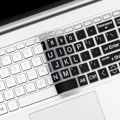 Keyboard Cover for HP 15.6 Laptop 15-fc 15-fd Series, HP Pavilion 15-eg 15-eh 15-er Series, HP 15-fc0093dx 15-fd0083wm 15t-fd000 15z-fc000 15-fd0213nr 15-fc0013od 15-fc0081nr 15t-eg300 - color: GradientBlack（Bigletters）