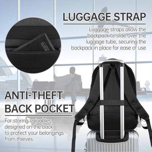 Large Travel Laptop Backpack, Business Anti Theft Slim Sturdy18Inch Laptop Backpack