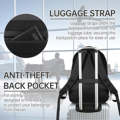 Large Travel Laptop Backpack, Business Anti Theft Slim Sturdy18Inch Laptop Backpack