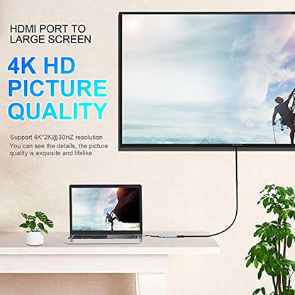 USB C HUB 11 in 1 Docking Station Compatible with MacBook Pro/Air | USB C Adapter with 4K HDMI/VGA/USB C PD/USB3.0/RJ45 Ethernet/SD/TF Card Reader/3.5mm AUX Compatible with Other Type C Laptops - size: 11 in 1