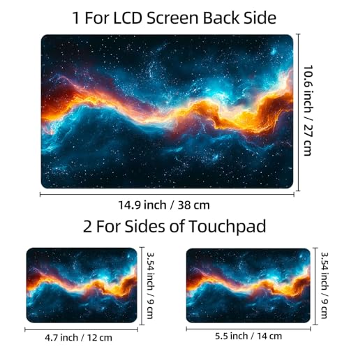 Universal Laptop Skin Sticker Decal, 12"-15.6" Aesthetic Vinyl Wrap, Cosmic Galaxy Waterproof Notebook Cover Art Protector for MacBook HP Dell Lenovo, Fits 13" 14" 15" 15.6" - color: Cosmic Galaxy