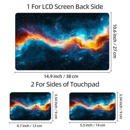 Universal Laptop Skin Sticker Decal, 12"-15.6" Aesthetic Vinyl Wrap, Cosmic Galaxy Waterproof Notebook Cover Art Protector for MacBook HP Dell Lenovo, Fits 13" 14" 15" 15.6" - color: Cosmic Galaxy