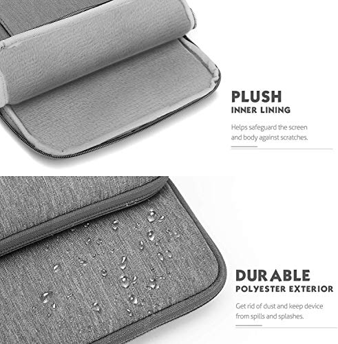 MoKo 13.3-14 Inch Laptop Sleeve Bag Carrying Case with Accessory Pocket | Fits MacBook Pro 14-inch M3/M2, MacBook Pro 13-inch M2/M1, MacBook Air 13.6-inch M2 and Surface Pro 9/8, Light Gray - color: Light Gray, size: 13.3-14 Inch