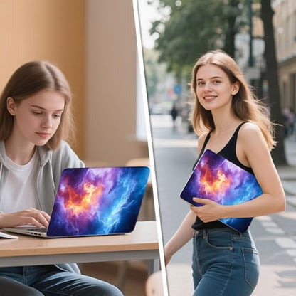 Universal Laptop Skin Sticker Decal, 12"-15.6" Aesthetic Vinyl Wrap, Cosmic Nebula Galaxy Waterproof Notebook Cover Art Protector for MacBook HP Dell Lenovo, Fits 13" 14" 15" 15.6" - color: Cosmic Nebula Galaxy