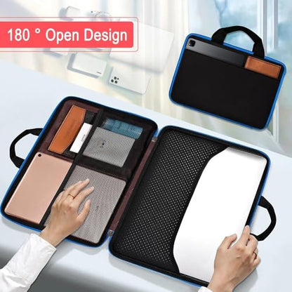 Hseok Laptop Case 13.3-14 Inch Sleeve,TSA Shockproof Computer Handbag,Compatible with MacBook Neo/Pro 14 M5/M4/M3/M2/M1,All Models 13.3" MacBook Air/Pro,XPS 13/14,Most 13-14 Notebooks,Blue Edge - color: Blue edge