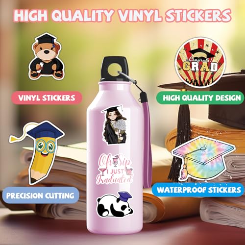 XZENTIRA 104 PCS Graduation Stickers, Class of 2026 Stickers Vinyl Waterproof College Stickers for Graduation Decorations, Graduation Party Favor, 2026 Graduation Decals for Water Bottle, Laptop - style: Graduation