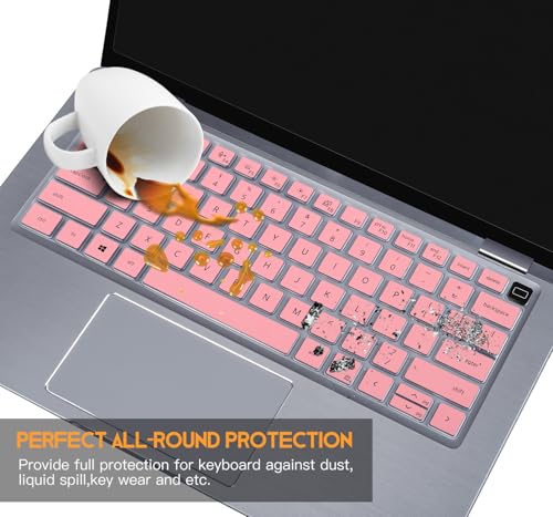 Keyboard Cover for Dell Latitude 3440 3450 7450 7440 7430 7420 7410 5420 5430 5431 5440 5450 14, Dell Latitude 9000 9510 9520 7520 15.6 & Dell Latitude 9420 9430 14 Keyboard Protector Skin, Pink - color: Pink