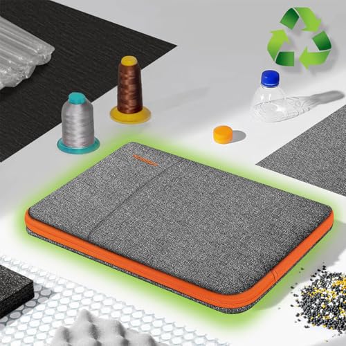Hseok Laptop Case 13.3 14 inch Sleeve with Additional Case Compatible with MacBook Pro/Neo 14 inch M5/M4/M3/M2/M1 All Model of 13.3 Inch Mac Air/Pro, XPS 13 14 and More 13.3"-14" Notebooks,GyOrange - color: Dark Gray-orange
