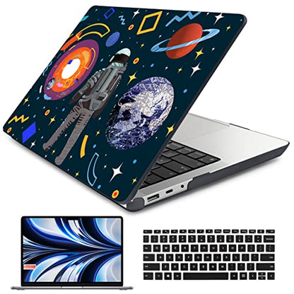 Batianda Case for 12.4" Microsoft Surface Laptop Go 3 2023 Release/Surface Laptop Go 2 (2022), Designed Clear Protective Plastic Hardshell & Keyboard Cover & Screen Protector, Astronaut - color: Astronaut