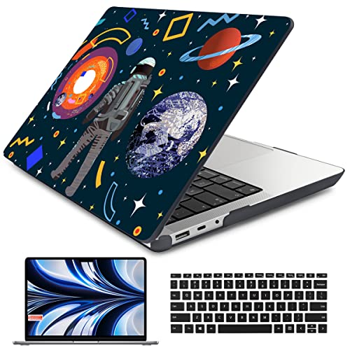 Batianda Case for 13.5" Microsoft Surface Laptop 5 4/3 with Metal Palm Rest Model 1951, Designed Protective Plastic Hardshell & Keyboard Cover & Screen Protector, Astronaut - color: Astronaut, size: with Metal Palm Rest
