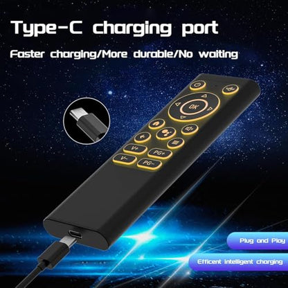 iPazzPort Air Mouse & PC Remote Keyboard: Bluetooth & 2.4G Backlit | Rechargeable • Aluminum Alloy Design • Compatible with Laptop, Android TV Box, HTPC
