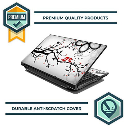 LSS 15 15.6 Inches Laptop Notebook Skin Sticker with 2 Wrist Pads - Reusable Cover Protector Vinyl Sticker Cover Decal Fits 13" - 16" HP Asus Acer Samsung - Abstract Purple Pattern - color: Abstract Purple Pattern, size: 13" - 16"
