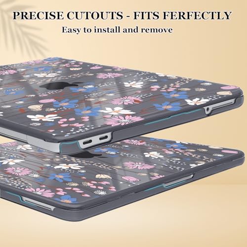 Compatible with MacBook Neo 13 inch Case 2026 (Model A3404), Printed Pattern Hard Shell Laptop Case with Keyboard Cover & Screen Film, Slim Plastic Protective Cover, Flower238 - color: Flower238