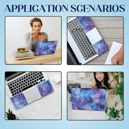 SUPERDANT 3 Pcs Laptop Skin Sticker Colorful Shells PVC Trimmable Notebook Decal 14.96x10.63 Inch Reusable Cover for 12 13 14 15 15.6 Inch Laptop Colorful - style: Colorful Shells