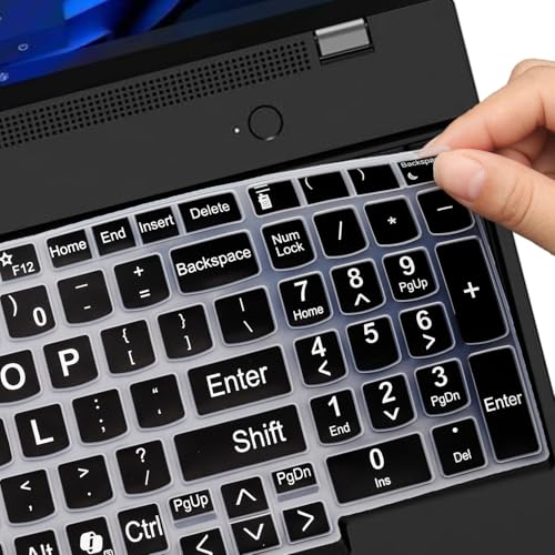 Keyboard Cover for Lenovo ThinkPad E16 Gen 1 16", Thinkpad T16 P16 P16v P16s Gen 2/Gen 1 16", Thinkpad L15 Gen 4/3 15.6" (Not Fit Thinkpad Z16, L15 Gen 2/1) - color: Black（Large Print）