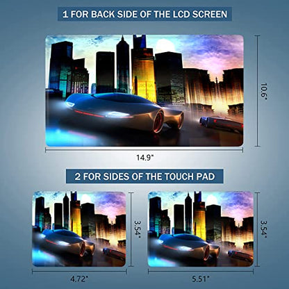 Laptop Skin Sticker Decal 15-15.6 Inches, Universal Reusable Vinyl Sticker for 12.1 13 13.3 14 15.4 Inches Netbook/Notebook PC, Waterproof & Scratch-Resistant (City Car)