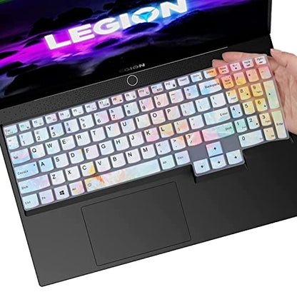 Keyboard Cover Skin for 2025 2024 2023 Lenovo Legion 5 5i 5p 5pi 7 7i 15.6" 16" 17.3" / Legion 5/5i/7/7i Pro 16" /Legion Slim 7 7i 15.6 /Legion 7 15.6" 16"/Ideapad Gaming 3 3i, US Layout - color: Colors