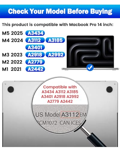 F FORITO 2-Pack Anti Blue Light Matte Laptop Screen Protector Compatible with 2026-2021 MacBook Pro 14 inch M5 M4 M3 M2 M1 Pro Max Chip, Eye Protection Anti Glare Computer Screen Cover - size: for MacBook Pro 14" (2021-2025, M1 M2 M3 M4 M5)