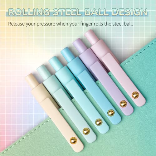 YOXMJDB Gel Pens, 6 Pcs Fine Point Smooth Writing Pens Cute Pens for Women, High-End Series 0.5mm Black Ink Pens for Journaling Note Taking, School Office Supplies (6 Pcs Gold Gradient) - color: 6 Pcs Gold Gradient