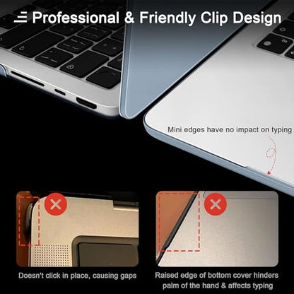 Batianda Matte Ultra-Thin Case for M4 New MacBook Pro 16 inch 2024 2023 2021 Release Model A3403 A3186 A2991 Durable Fingerprint-Resistant, Precision Fit, with TPU Keyboard Cover, Steel Blue - color: Steel Blue