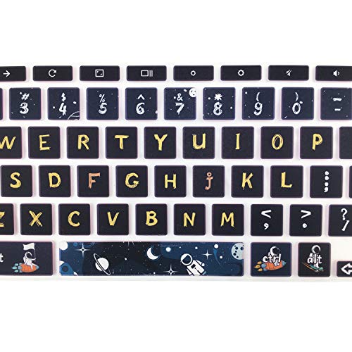 Keyboard Cover Skin for HP Chromebook 11 x360 11.6,G2/G3/G4/G5/G6 EE/G7 EE 11.6, 14-ca 14-ak14-X Series/HP Chromebook 14 G2 G3 G4 Keyboard Protector,Spaceman - color: Spaceman