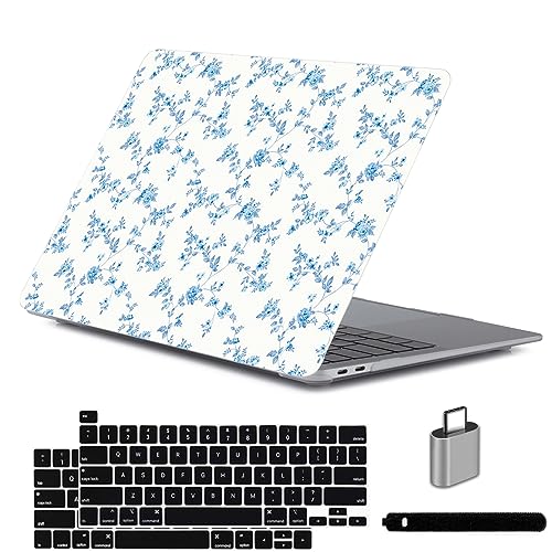 LanBaiLan Compatible for MacBook Pro 13 inch with Touch Bar M2 2026 2025 2024 2023 2022-2016 A2338 M1 A2251 A2289 A2159 A1989 A1708 A1706, Laptop Hardshell Case and Keyboard Cover, Engraved Floral - color: Engraved Floral