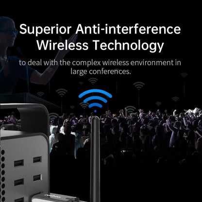 ASING Up to 980ft Long Range Wireless Presentation Remote, PowerPoint Clicker with Air Mouse, Volume Control, Spotlight and Magnifier Feature, Plug & Play for Windows/Mac,Ipad,Laptop & Keynote etc.