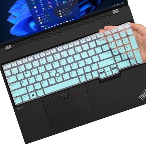 Keyboard Cover for Lenovo ThinkPad T16 P16 P16s 16 inch, Thinkpad L15 Gen 4/3 15.6-inch, ThinkPad T16 Gen 1, Lenovo ThinkPad 15.6" 16" Keyboard Skin (Not Fit Thinkpad L15 Gen 2/1)-Mint Green - color: OmbreMint