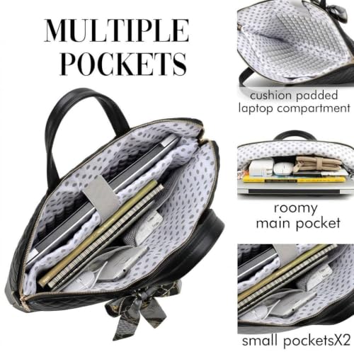 Laptop Bag for Women Slim Travel - color: Khaki Pu
