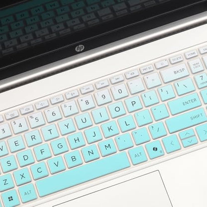 Keyboard Cover for HP 250 255 G10 15.6", HP Laptop 15.6" 15-fc 15-fd Series 15t-fd100 15z-fc000 15-fc0025dx 15-fc0245dx 15-fc0093dx 15-fd0023dx 15-fd0005dx 15-fd0883nr 15-fd0083wm 15-fd0083wm fd0127dx - color: OmbreMint