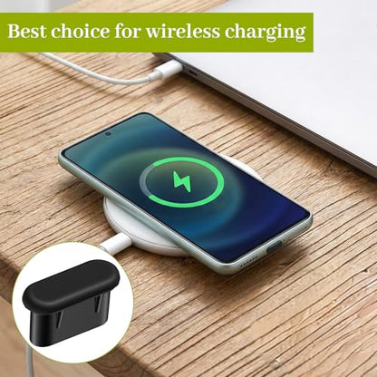 USB C Dust Plug, 20 Pcs Silicone USB C Plug Cover | Charging Port Cover with 5 Cleaning Brushes, Type C Cleaning Tool Kit for Apple 15/16/17/Samsung