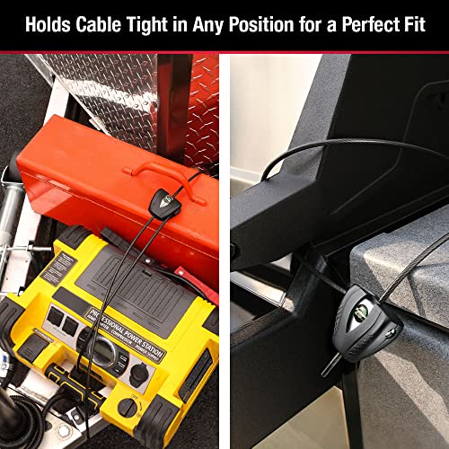Master Lock Black Python Steel Cable Lock with Keys, Heavy Duty Anti-Theft Trail Camera and Kayak Locking Cable, 8417T, Pack of 16 - size: 32 Pack
