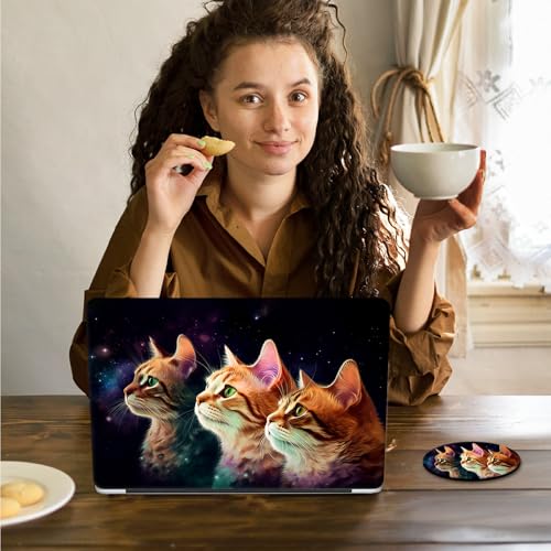 Laptop Skin Sticker Decal 15.6 Inch,12 13 13.3 14 15 15.6 in Laptop Netbook Skins for Notebook,Art Decal Removable Waterproof Scratch Resistant,Universal Vinyl Cover,Cute Cat Black - color: Cute Cat Black