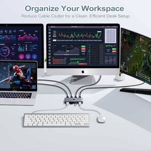 USB 3.0 Switch, 4 Computers Sharing 4 USB Devices, One-Button Switcher | For Keyboard Mouse Printer Scanner, USB Peripheral Sharing Hub for PC Laptop with 2 USB 3.0 Cables, Aluminum Alloy Case - style: For 4 PCs