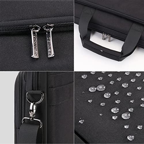 DOMISO 17.3 inch Laptop Bag Business Briefcase Water-resistant Notebook Messenger Shoulder Bag for 17.3" Macbook Pro 17/MSI GS73VR Stealth Pro/Lenovo IdeaPad/ASUS ROG/HP Envy,Black - color: Black New, size: 17-17.3 inch