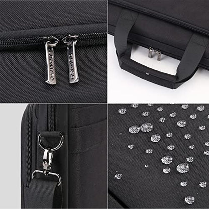 DOMISO 17.3 inch Laptop Bag Business Briefcase Water-resistant Notebook Messenger Shoulder Bag for 17.3" Macbook Pro 17/MSI GS73VR Stealth Pro/Lenovo IdeaPad/ASUS ROG/HP Envy,Black - color: Black New, size: 17-17.3 inch